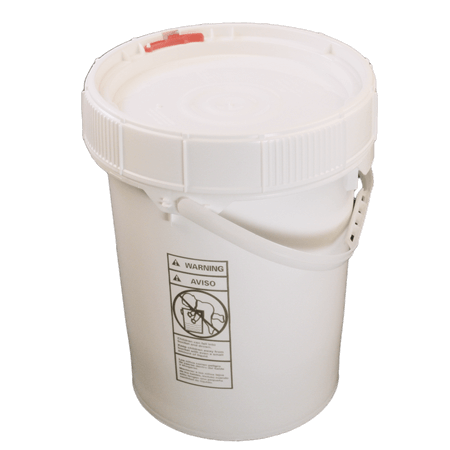 LIFE LATCH® NEW GENERATION 2.5 GALLON PLASTIC PAIL WITH WHITE SCREW TOP LID  – WHITE