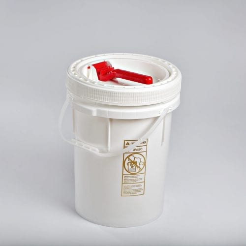 LIFE LATCH® NEW GENERATION 5 GALLON PLASTIC PAIL WITH WHITE SCREW