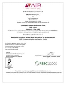 Certificate: FSSC 22000