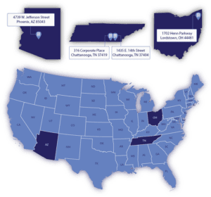 M&M Locations Map