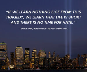 9-11 - No time for hate.